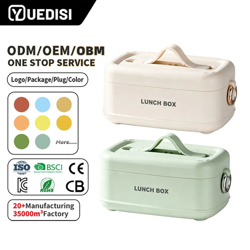 Electric Lunch Box 48W Low Power Back to School Stainless Steel Portable Electric Food