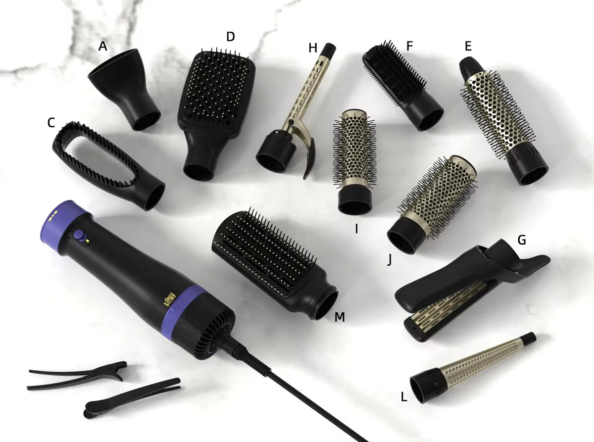 2 in 1 One-Step Hot Air Brush, Professional Salon Hair Dryer Brush Multifunctional Fast