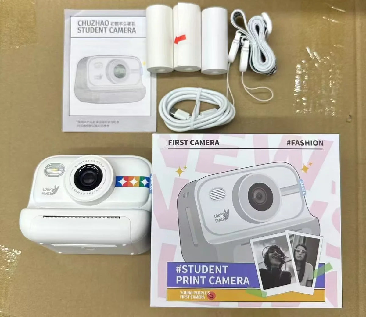 Kids Digital Instant Print Camera 1080p Filter MP3 Colour Photo Toy for Little Girl