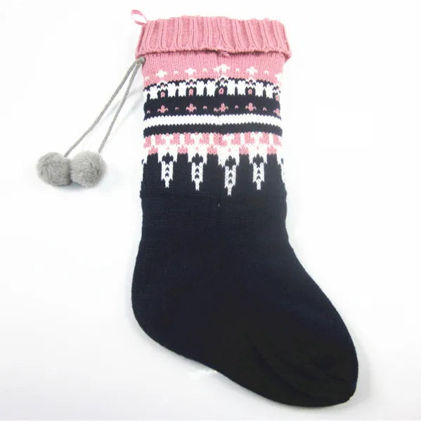 Oversize Custom Knit Christmas Stocking Holiday Hanging Decoration Supplies Unique