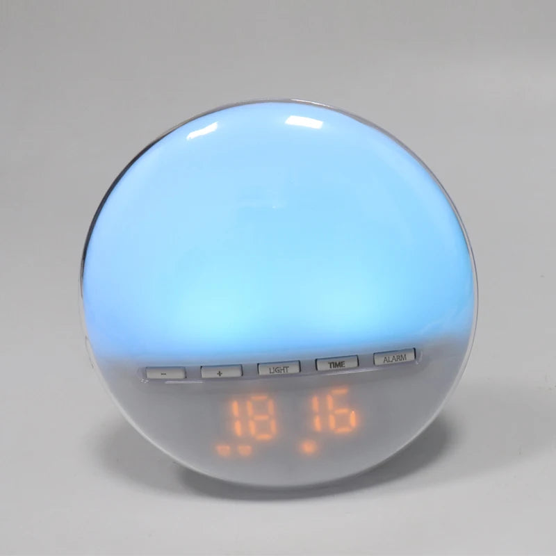 7 Color Changing Digital Wake Up Light Sunrise Sunset Sunlight Alarm Clock Sunrise Alarm