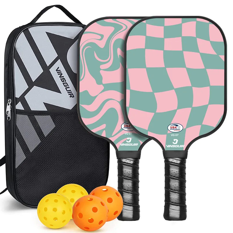 Pickleball Paddle Training Set with Honeycomb Core Full Fiberglass 13.5mm Thickness