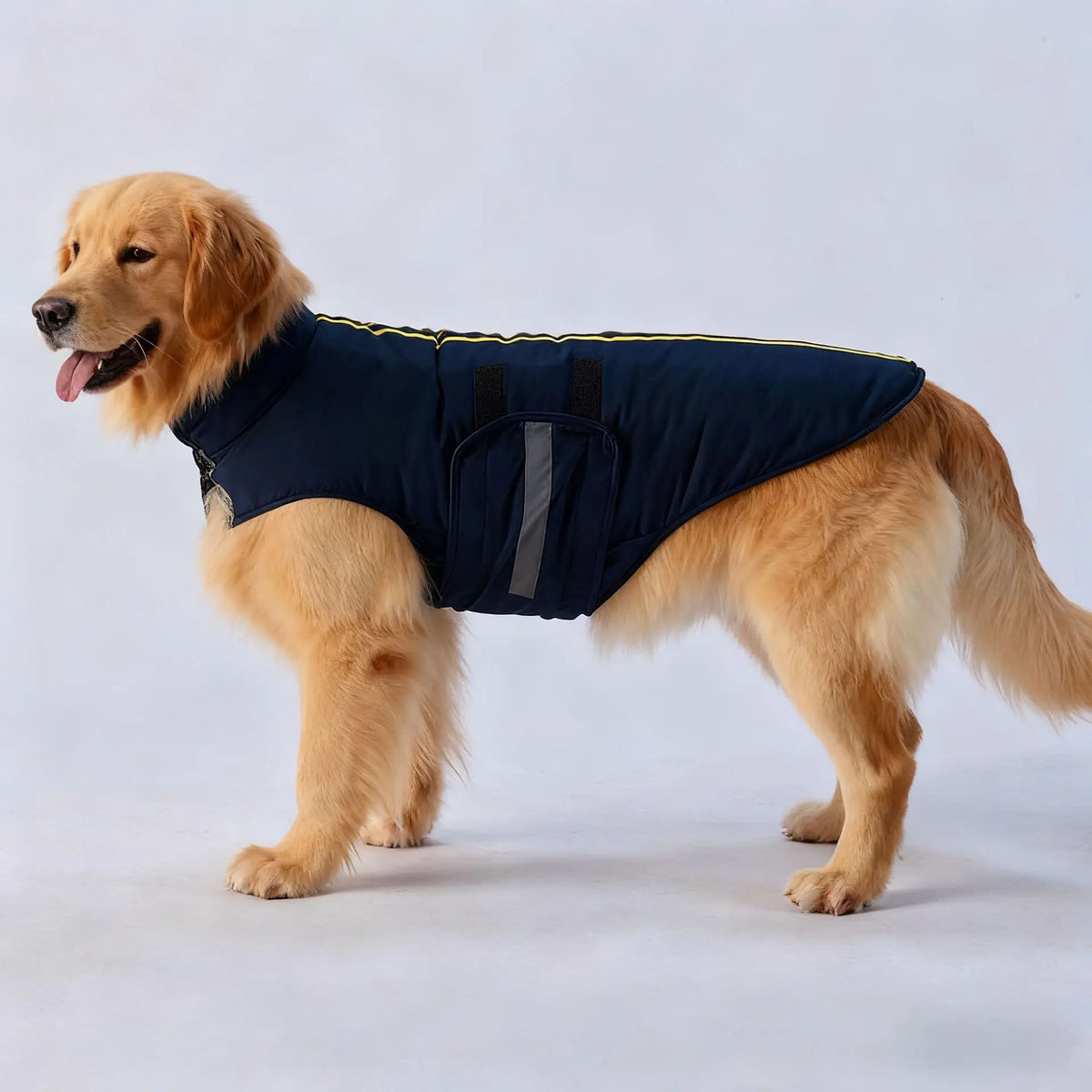 Pet Winter Big Dog Clothes Thickened Warm Polyester Casual Style Cotton-Padded Coat