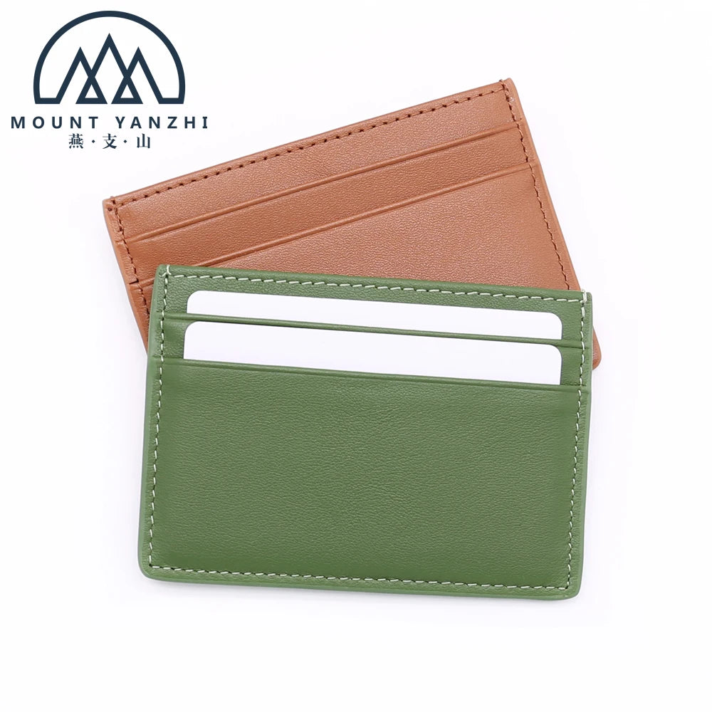 Luxury Minimalist Slim Wallet Genuine Leather RFID Blocking ID Credit Business Card