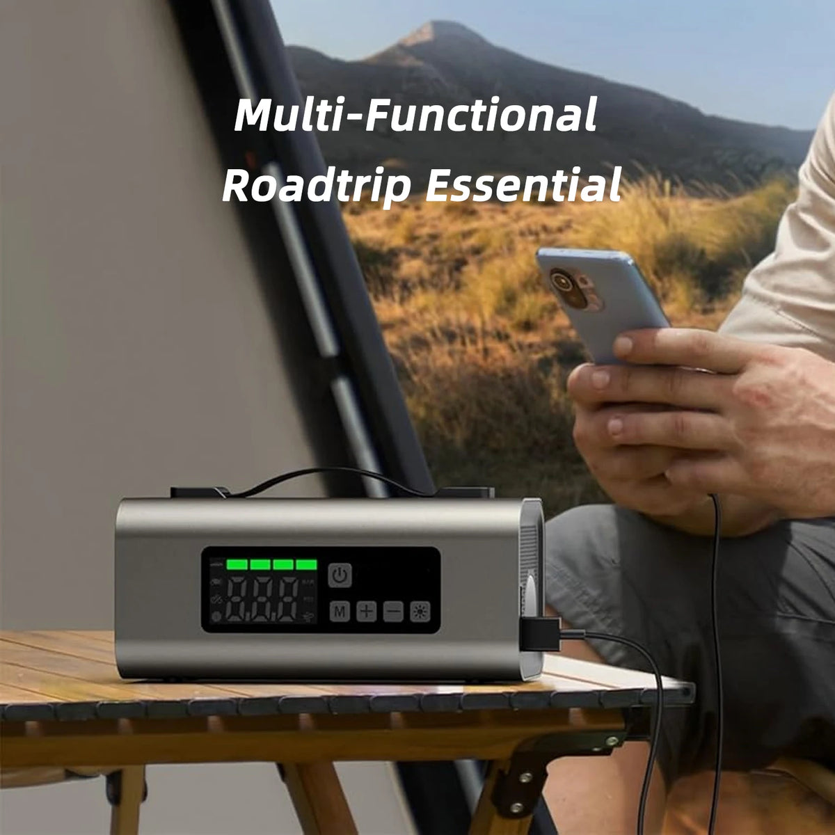 Multi Functional 6 In 1 Cordless Lithium Battery Car Jump Starter Tire Inflator Blower