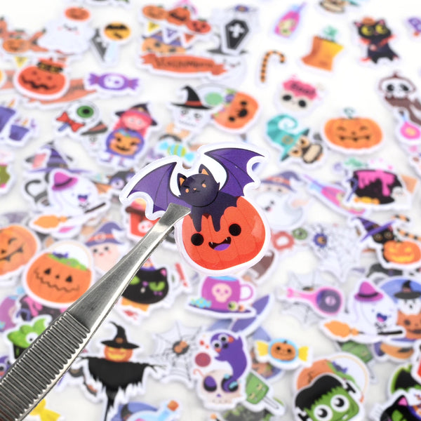 12 Pieces Per Pack Chinese Style Sticker Halloween UV Printed PVC Cartoon Home Decoration (Pack of 2)