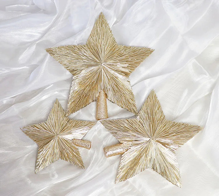 Christmas Tree Top PET Material Five-Pointed Star Christmas Tree Topper Star