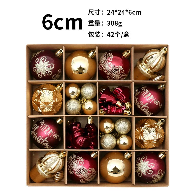 Christmas Ornaments Balls Set with Hanging Loop for Xmas Tree Holiday Wedding Party Home