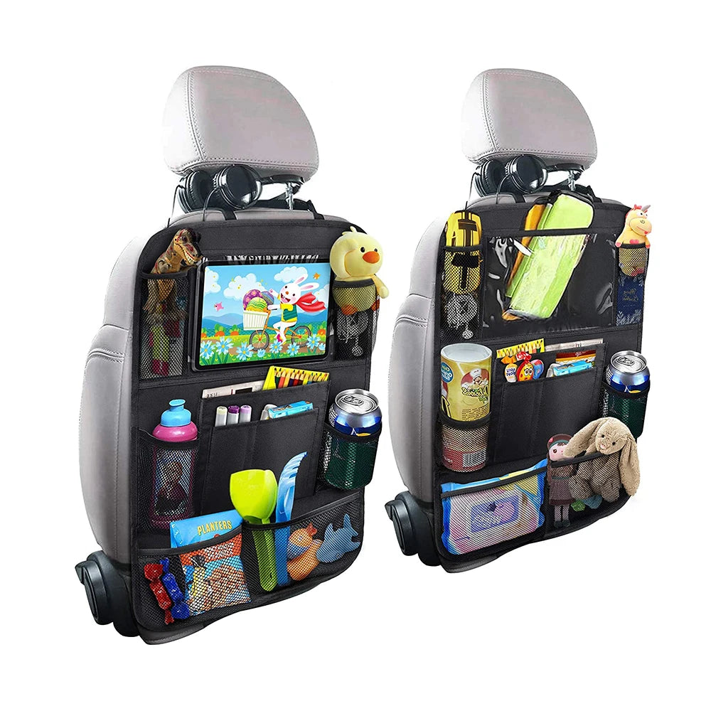Car Oxford Black Seat Organizer Back Gap Filler Organizer Waterproof+Transparent PVC