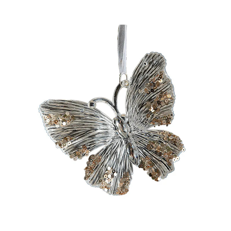 Christmas Ornaments Sequins Acrylic Transparent Snowflake Pendant Hanging Decor Christmas
