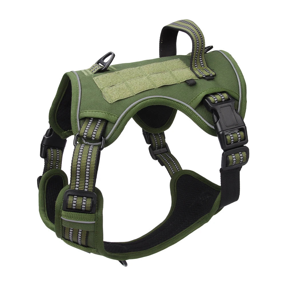 Multifunctional Tactical No-Pull Harness for Large Dog Outdoor Training