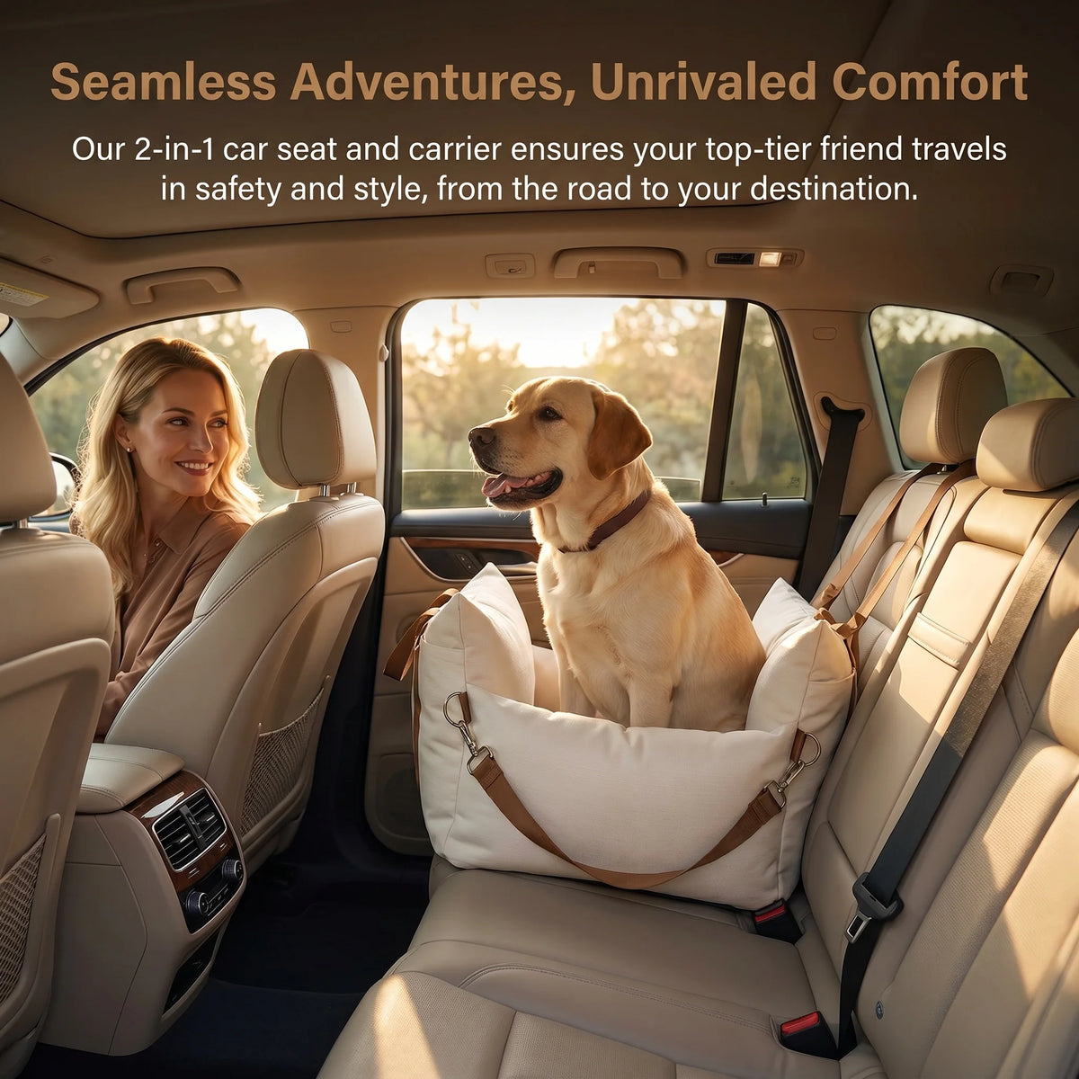Luxury Custom Solid Sustainable Nylon Small Medium Rectangle Dog Car Seat Pet Sofa Bed