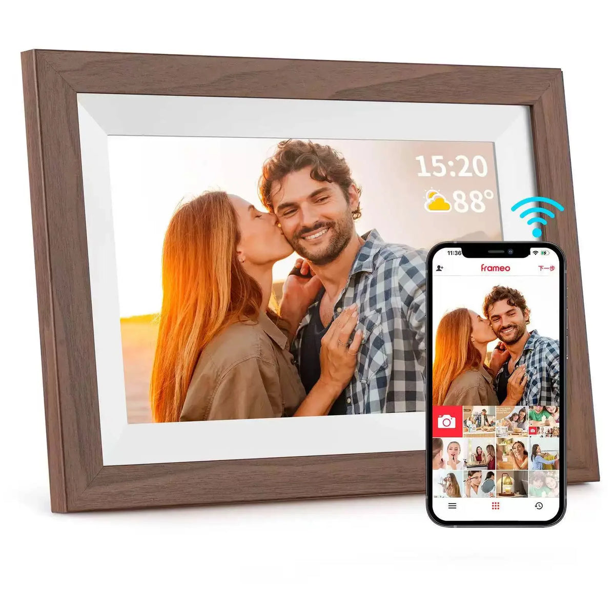 Promotion 10.1Inch 15.6 Inch 32GB Memory Frameo APP Digital Picture Frame WIFI Smart