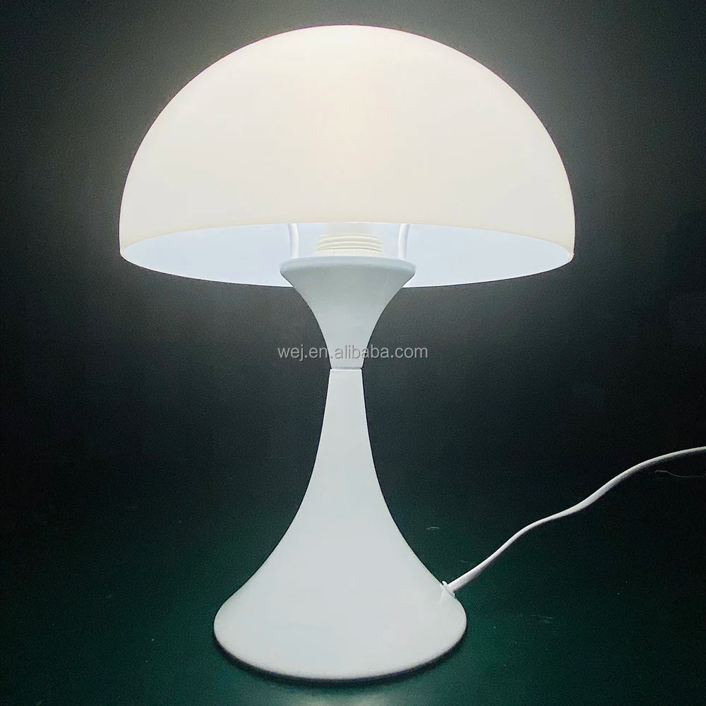 Modern Creative Mushroom-Shaped White Metal Led Table Lamp Bedside Table Lamp Living Room