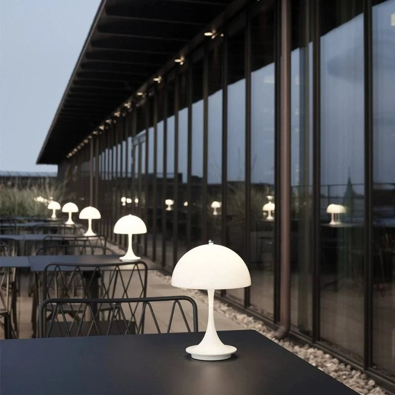 Mushroom Table Lamp, Portable USB Rechargeable LED Lamp with Touch Control