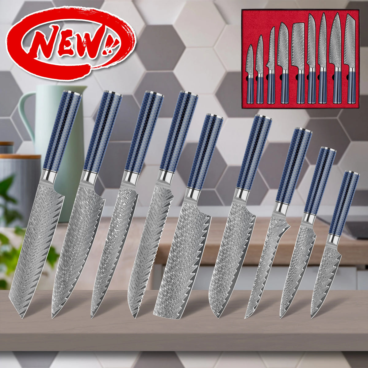 10% Off Top Selling 67 Layers Vg10 Japanese Kitchen Knives Damascus Chef Knife Set