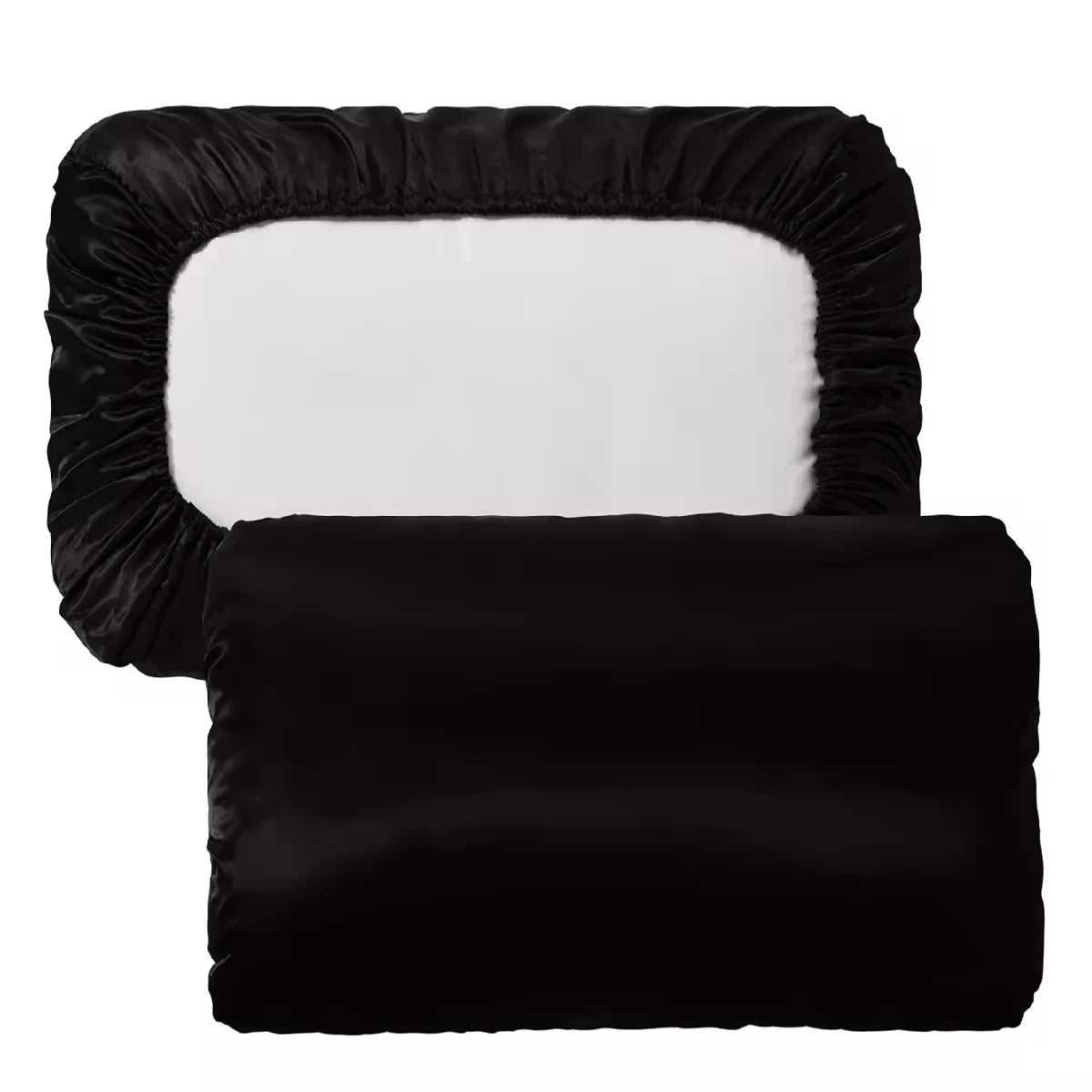 Summer Silk Satin Pillowcase Elastic Band No Zipper Super Soft Imitation Silk Pillow