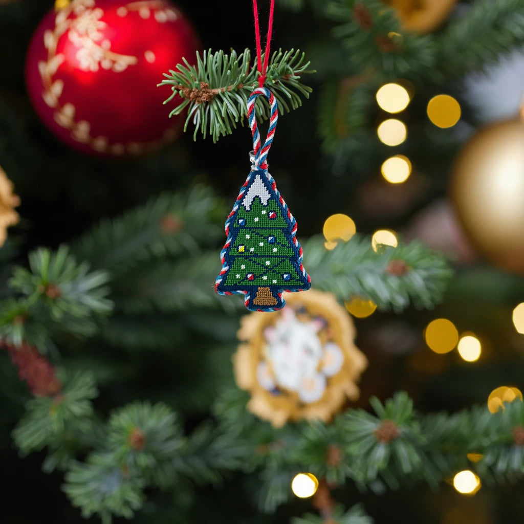 Christmas Decorations Fashionable Embroidered Needlepoint Ornament Tree Decorative Gift