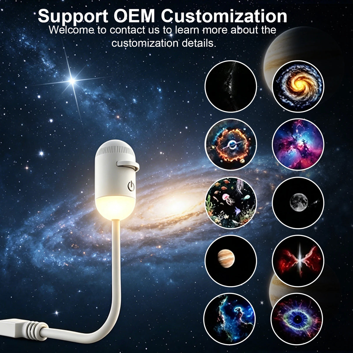 Smart Star Projector Night Light USB Galaxy Nebula Lamp 2 in 1 LED Projection Light