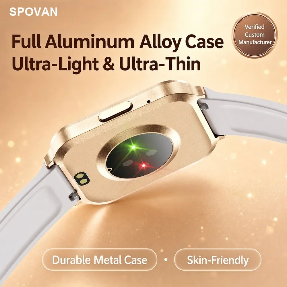 Ultra-Thin Ultra-Light Women Smart Watch, Full Aluminum Alloy Case 1.75 Inch Fitness