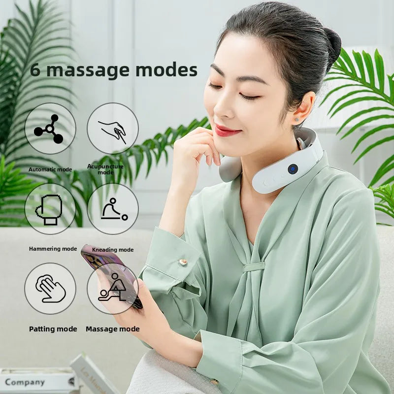 6 Modes 16 Intensity Shiatsu Smart Neck Massager Heating Pulse Electric Shoulder Neck