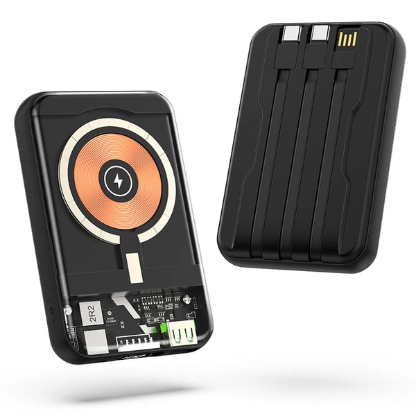 Magnetic Portable Wireless Charger Power Bank 10000mAh 22.5W PD Fast Charging Built-in
