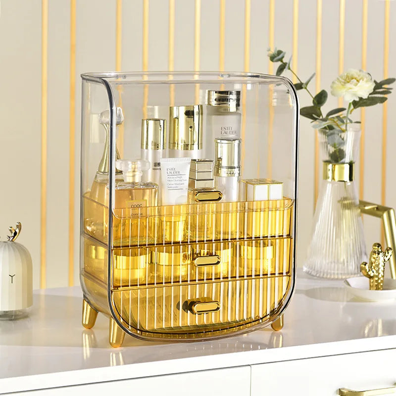 JX Light Luxury Transparent Acrylic Organizer Plastic Cosmetic Storage Box for Lipstick