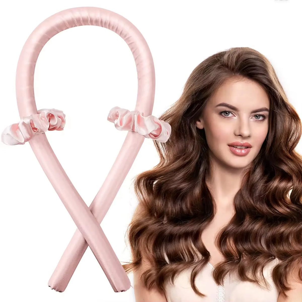 No Heat Silk Roller Curling Rod Headband for Women Travel
