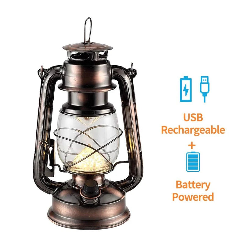 Retro 23CM Home Teahouse IP Rated Lightweight Bar Cafe Decorative Rechargeable Lights