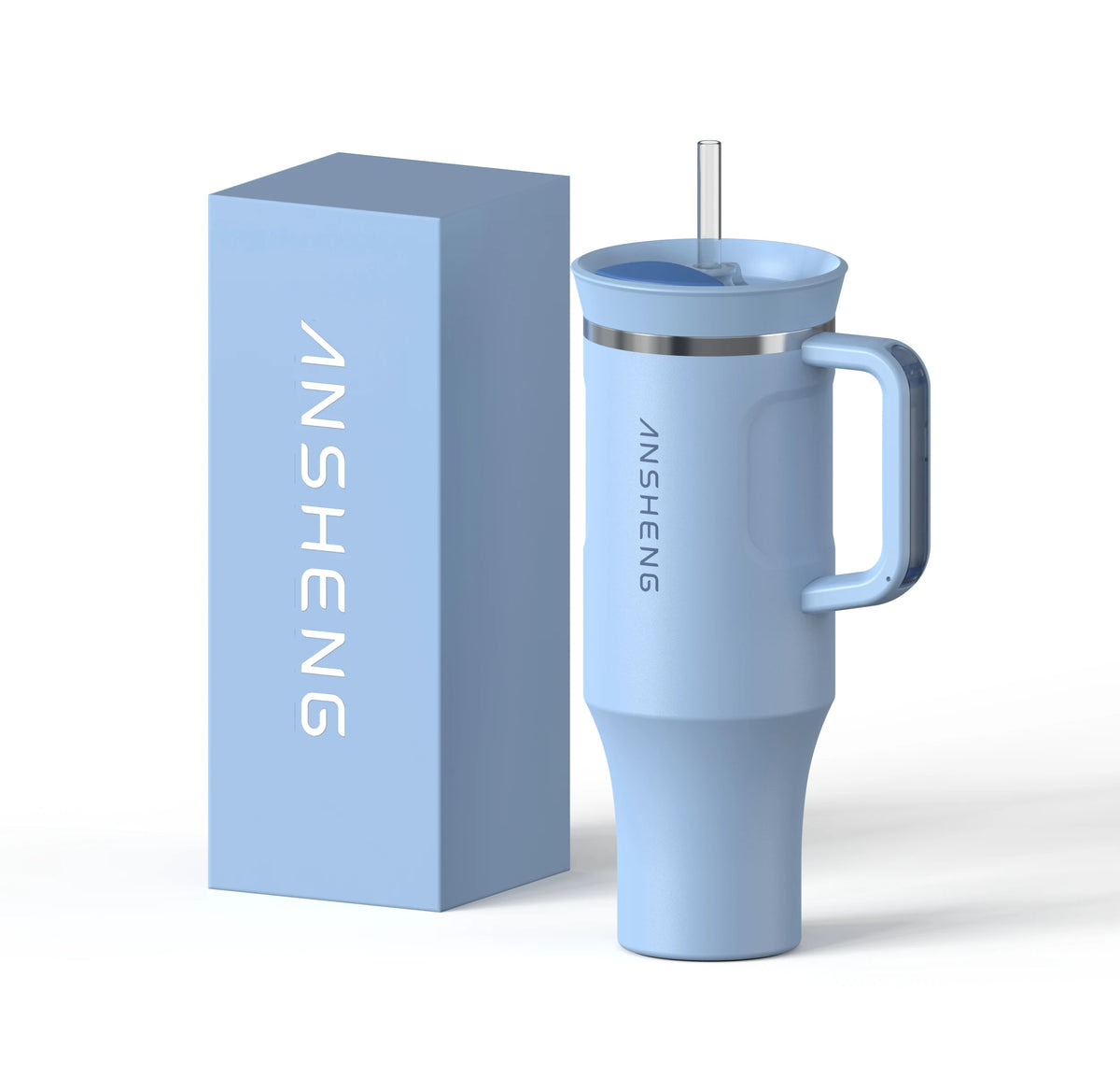 40oz Double Wall Vacuum Insulated Travel Mug Stainless Steel Tumbler Cup with Straw Lid