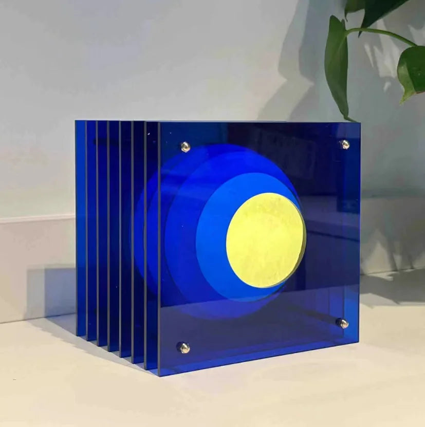 3D Moon LED Night Light Modern Metal Rechargeable AC Powered Atmosphere Lamp for Bedroom