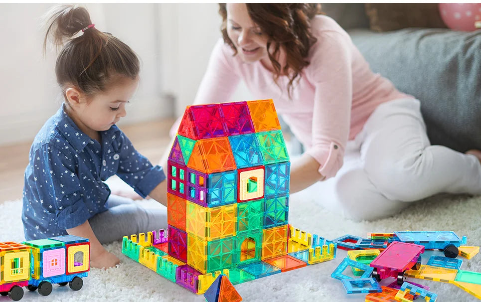ABS Creative 3D Magnetic Building Blocks Tile Set Educational Construction Toy for 5 to 7