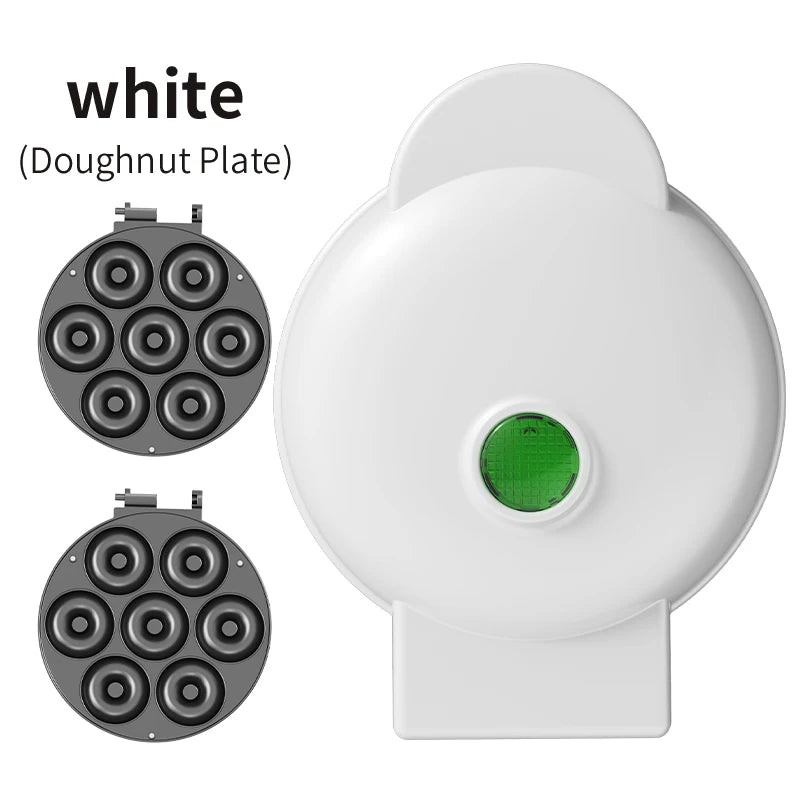 Electric Mini Waffle Maker Sandwich Maker Ceramic Coating Non-Stick Plates PBT+Aluminum