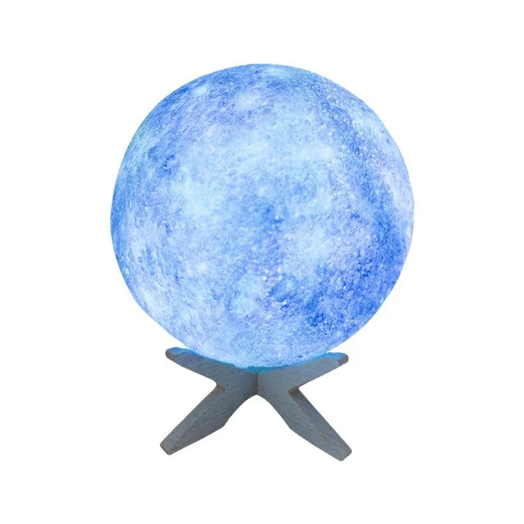 New Creative Modern Dovetail Bracket Moon Lamp Children'S Gift Table Lamp Acrylic LED 3D