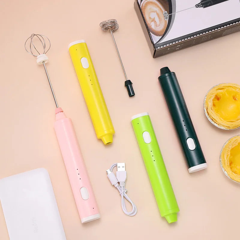 Usb Handheld Automatic Manual Electric Milk Frother Hand Electric Milk Frother& Milk Foam