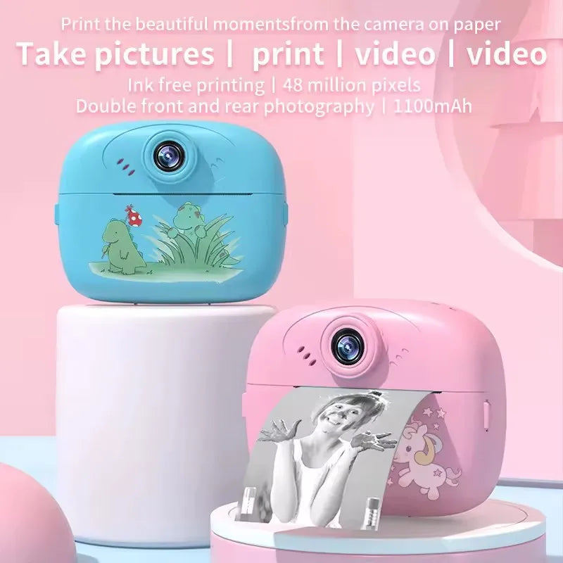 Children'S Camera with Printing Can Shoot Children'S Gift Mini Toy Camera Photos Video