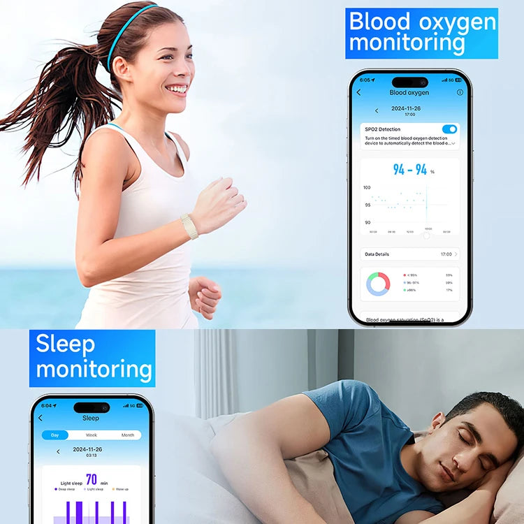 New G69 Screenless Smart Bracelet IP68 Waterproof Heart Rate Body Temperature Health