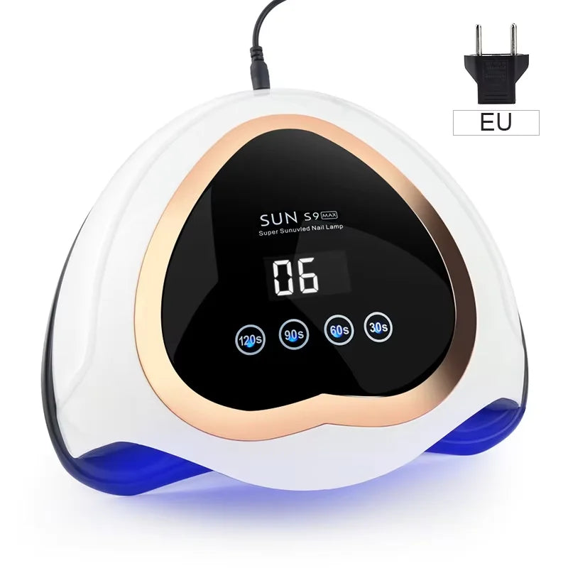 UV LED Nail Lamp 57 LEDs Fast Curing Dryer 365 Nm 405 Nm Display Screen Portable Gel