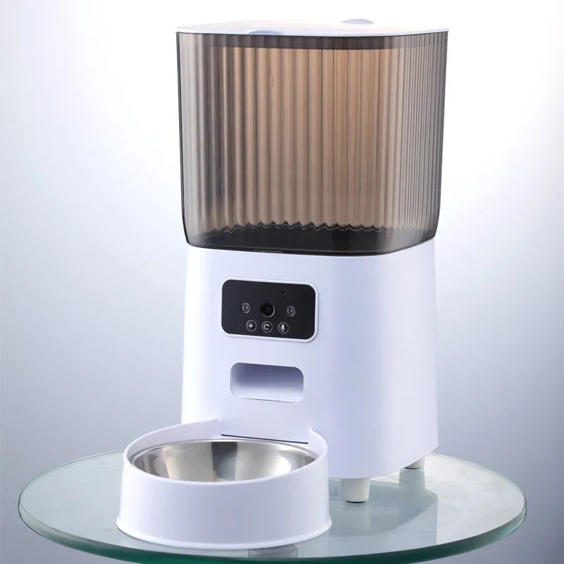 Automatic Cat Feeder with Camera 5L Dual Pet Timed Electric Smart APP Food Feeding