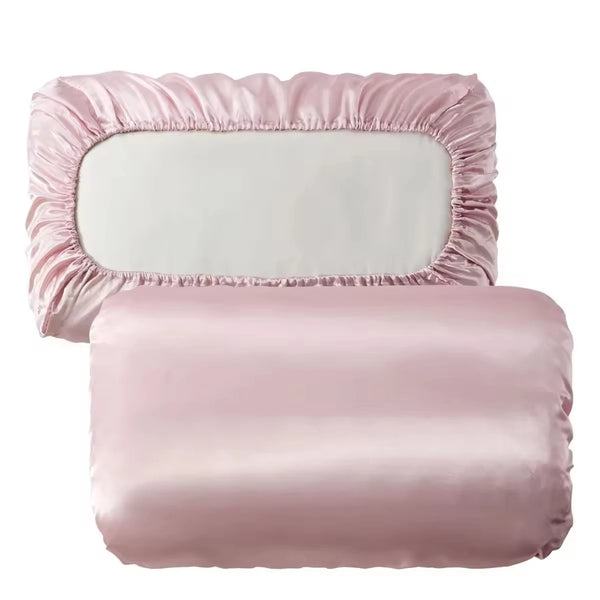 Summer Silk Satin Pillowcase Elastic Band No Zipper Super Soft Imitation Silk Pillow