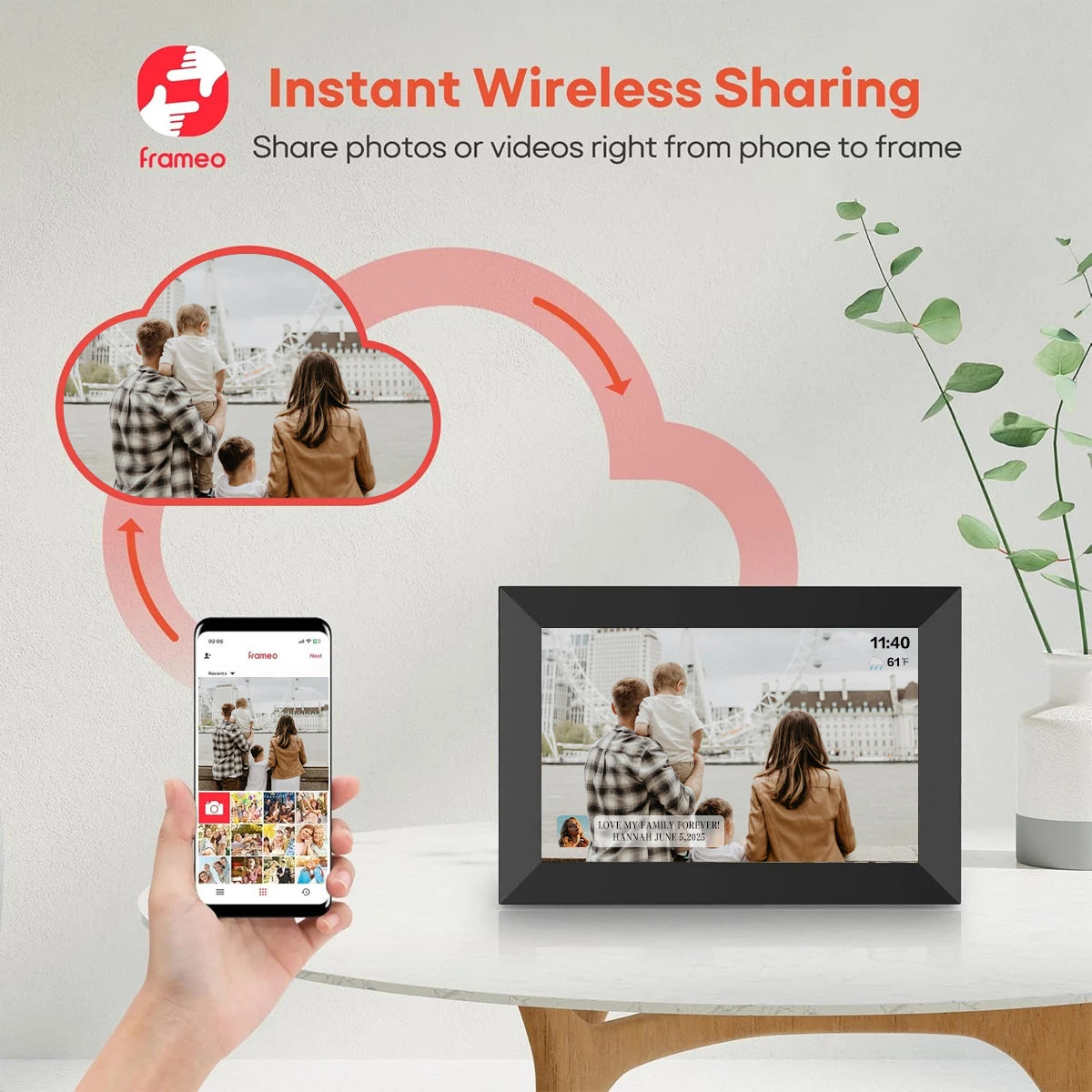 Frameo/Uhale 10.1 WiFi Digital Picture Frame with 1280x800 HD Touch Screen Digital Photo