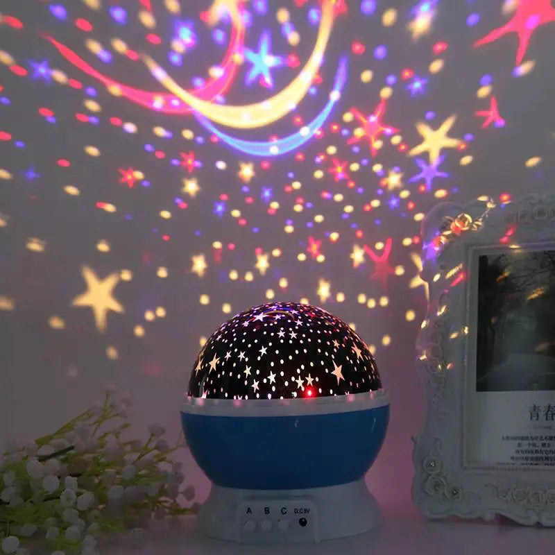 LED Starry Sky Projection Lamp Colorful Star Lighting 360 Degree Rotating Romantic Room