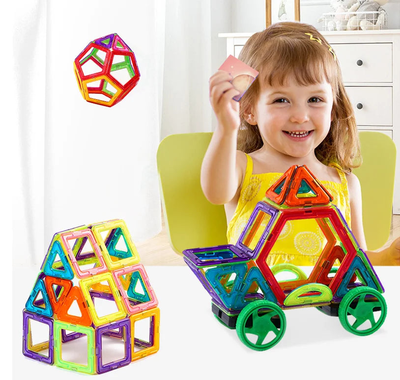 Magnetic Blocks Educational Magnetic Tiles Building Blocks Plastic Construction Toys