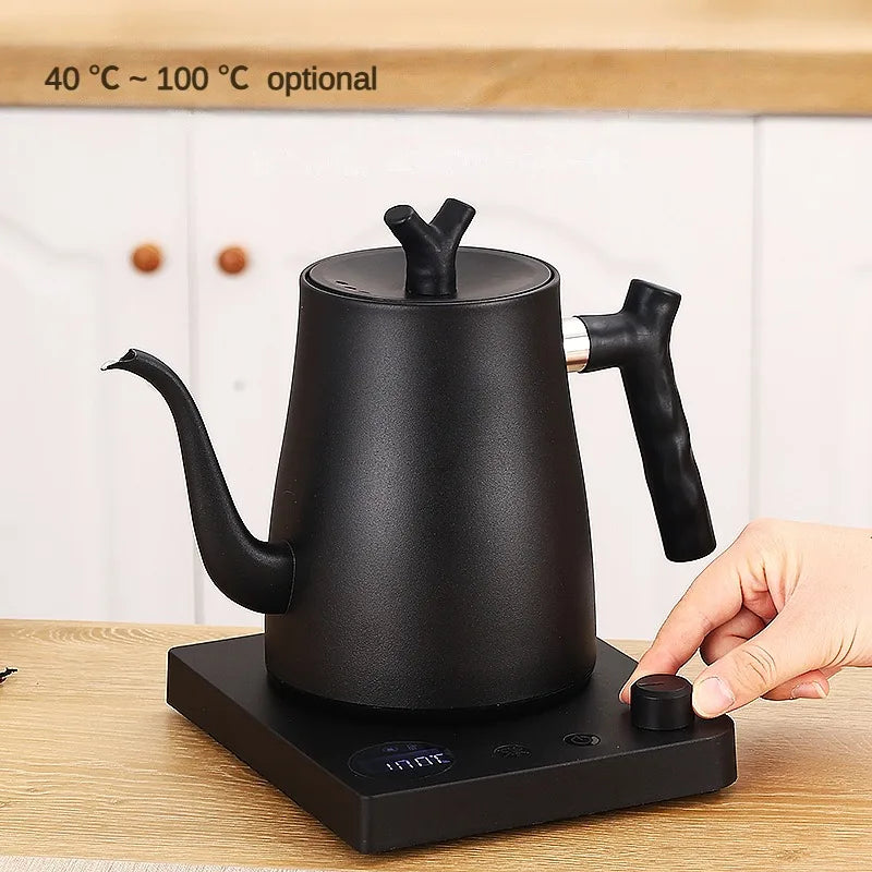 Stainless Steel Kettle 1000ML Black Digital Smart Pour Over Coffee Tea Temperature