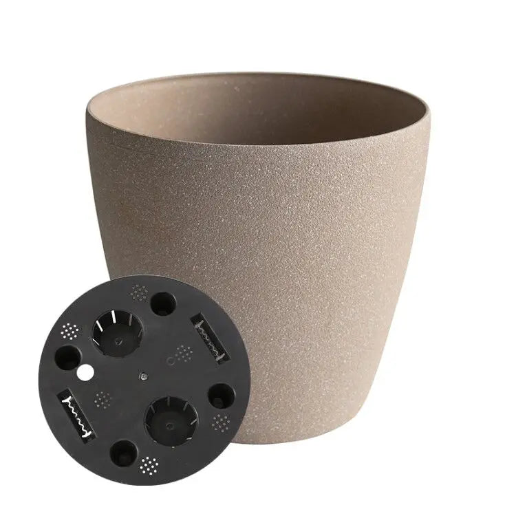 Kailai Pp Recycled Plastic Stone Effect Large Garden Plant Decorative Pots Self Watering