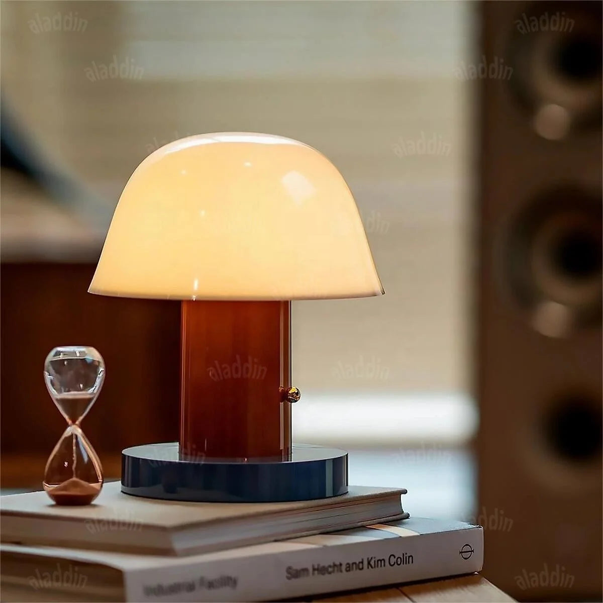 Danish Designer Mushroom Table Lamp Light Luxury Rechargeable Nordic Wireless Touch Retro