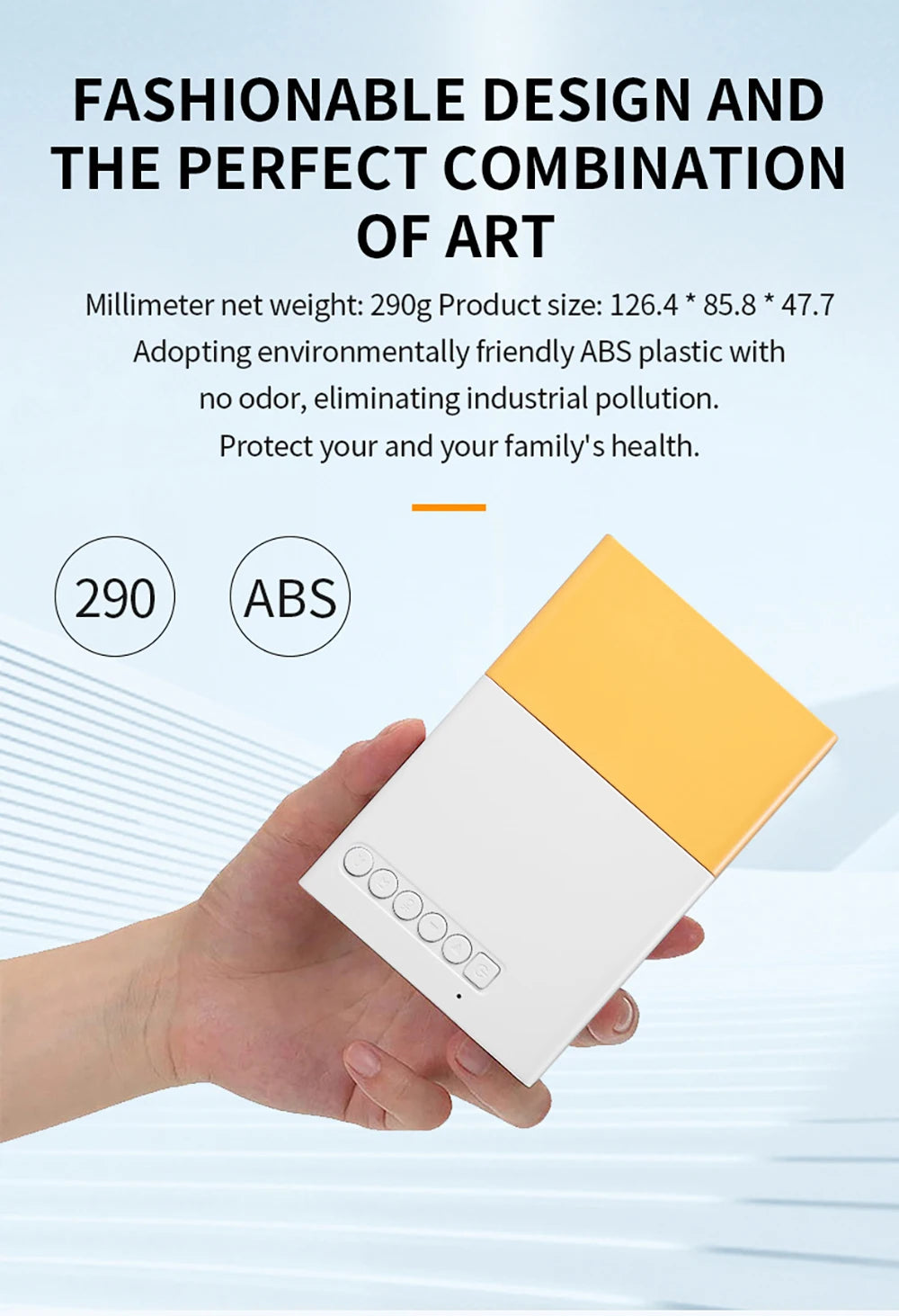 Portable Mini HD Projector with 1080p Support, WiFi and Remote Control