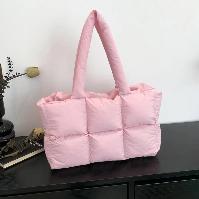 Multicolored Cute Tote Bag Fluffy Soft Large Tote Bag Puffer Tote Bag Handbag