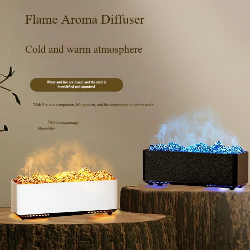 New Colorful Flame Aromatherapy Machine Home Bedroom Desktop Simulation Fireplace