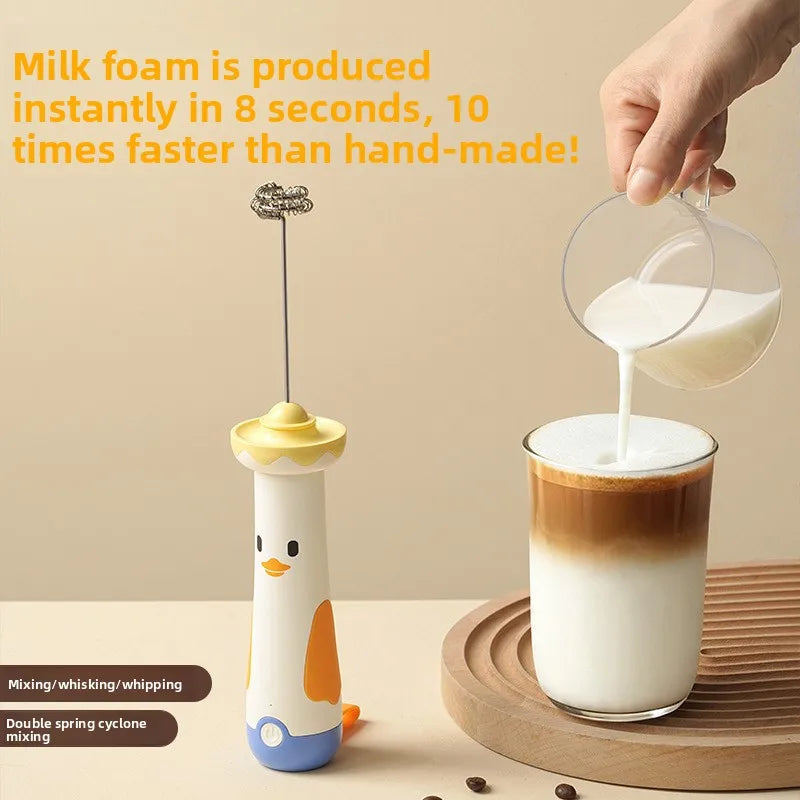 Electric Rechargeable Handheld Cordless Milk Frother for Coffee and Home Use